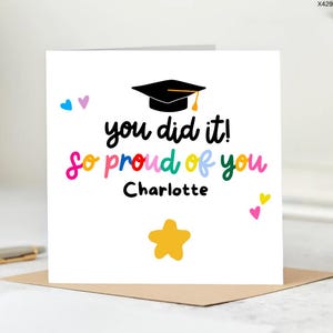 You did it so proud of you card-New Chapter Card – Encouragement or University Send-Off Card- Personalised Card, Good Luck card