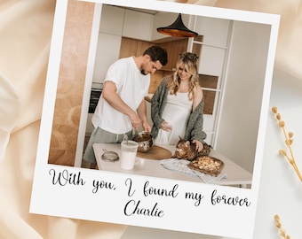 Personalized Photo Keepsake Card: Anniversary, Wedding, or Pregnancy Reveal