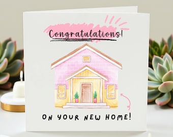 New Home Card, Congratulations New Home, Housewarming Card, First Home Gift, Moving Day Card, Personalized House Card, Homeowner Gift