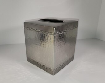 NuSteel Hudson Luxury Bathroom Accessory Tissue Box Handmade