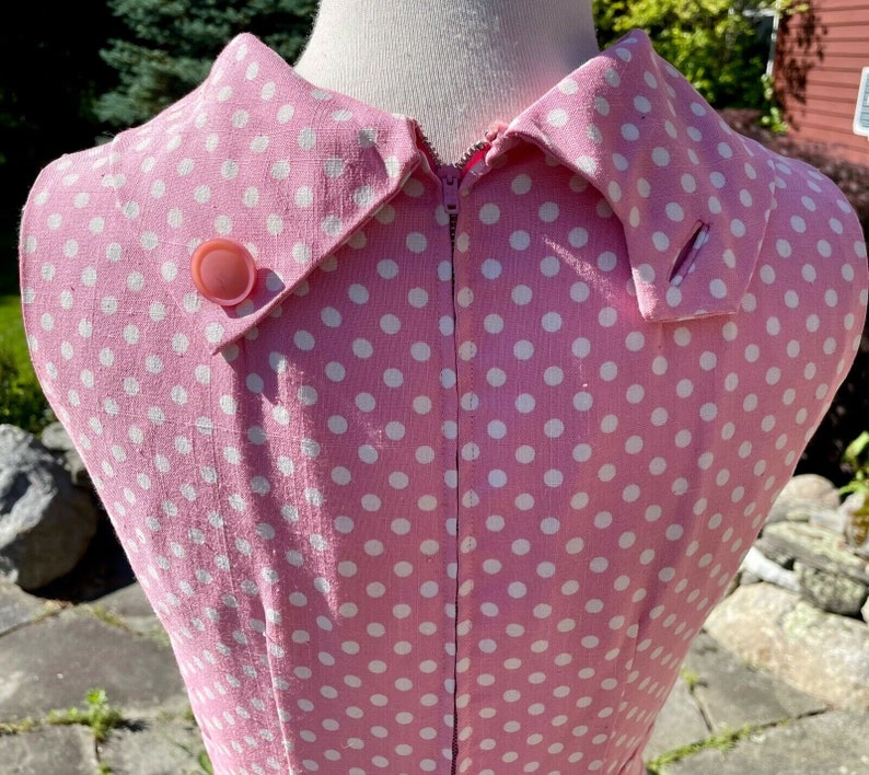 Vintage Suzy Perette Pink & White Polka Dot Sweet Summer Party Dress image 6