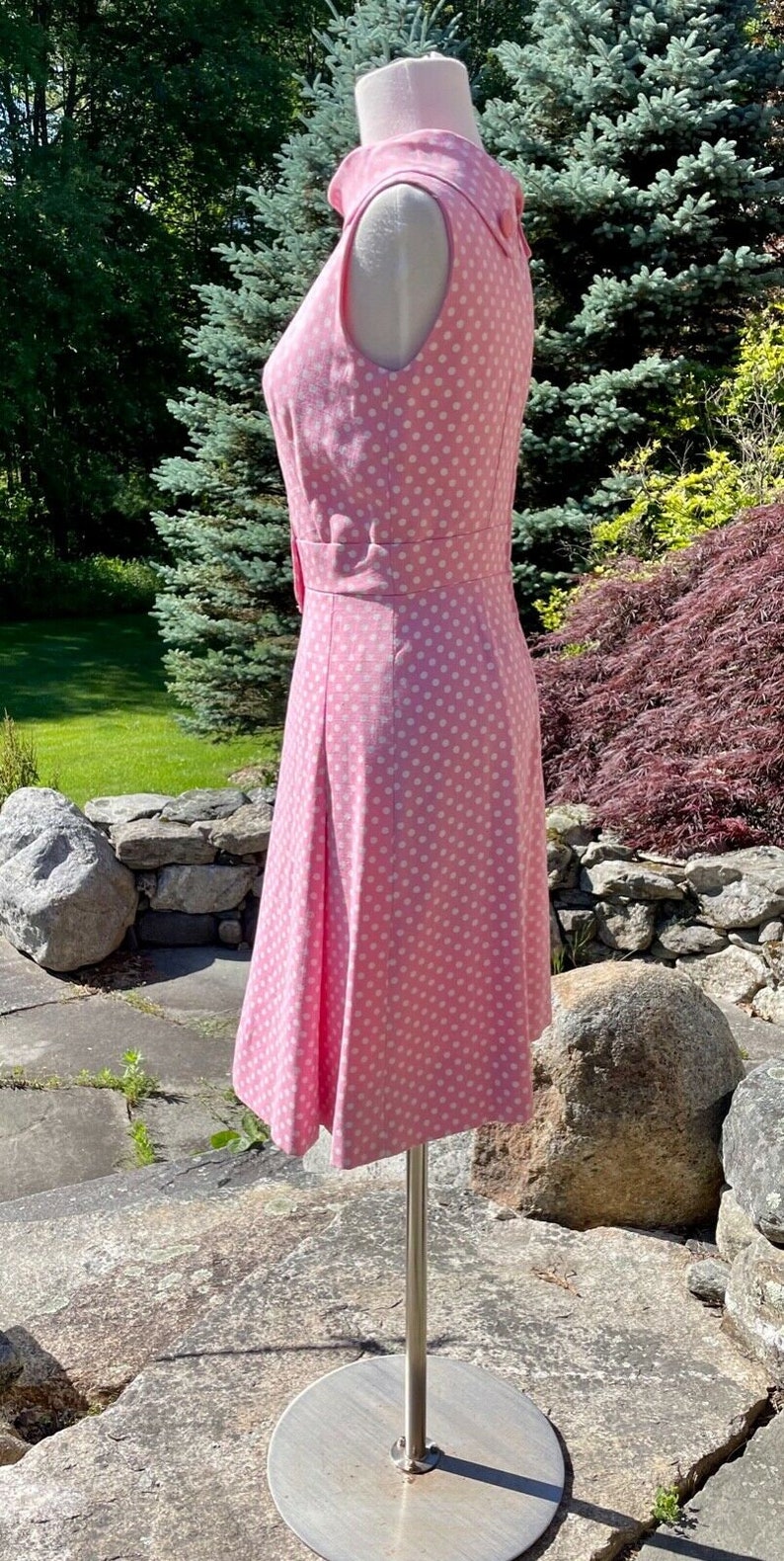 Vintage Suzy Perette Pink & White Polka Dot Sweet Summer Party Dress image 5