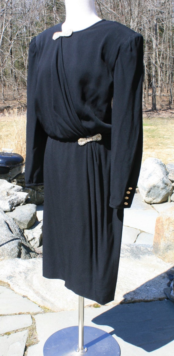 SALE Vintage Valentino Night Lablel Black Evenin