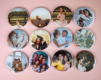 Custom 2.25” Round Photo Magnets - Set of 12