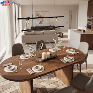 63" Solid Wood Oval Dining Table