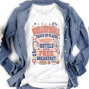 Funny Volleyball Mom Shirt, Travel Volleyball Mom Sweatshirt, Club Tournament Shirt, Hotel Breakfast Sports Mom Gift