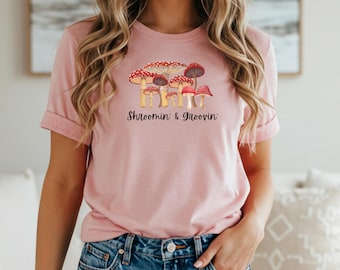 Shroomin und Groovin Shirt Psychedelic Mushroom Rave Festival T-Shirt Trippy EDM Konzert Outfit Boho Hippie Top Retro Magic Mushroom Grafik