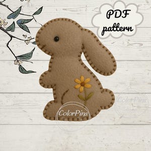 Felt Bunny Easy. PDF pattern . Create a cute, simple felt toy using basic sewing techniques. Perfect for beginners!FeltCraft  DIY Handmade