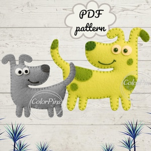 Felt Dog Easy. PDF pattern . Create a cute, simple felt toy using basic sewing techniques. Perfect for beginners!FeltCraft  DIY Handmade