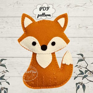 Vilt Fox Easy. Pdf-patroon. Maak een schattig, eenvoudig vilten speelgoed met behulp van basisnaaitechnieken. Perfect voor beginners!FeltCraft DIY Handmade Fox
