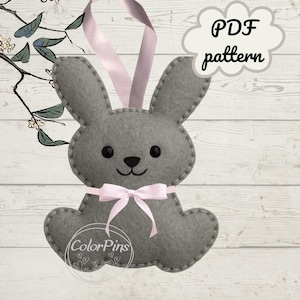 Felt Bunny Easy. PDF pattern . Create a cute, simple felt toy using basic sewing techniques. Perfect for beginners!FeltCraft  DIY Handmade