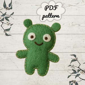 Felt Monster Easy. PDF pattern . Create a cute, simple felt toy using basic sewing techniques. Perfect for beginners!FeltCraft  DIY Handmade
