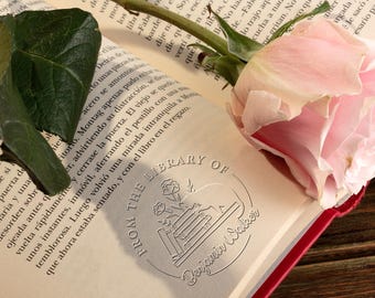 Personalized Book Embosser: Custom Library Stamp - Metal, 16 Designs
