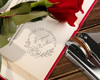 Personalized Book Embosser: Custom Library Stamp - Metal, 16 Designs
