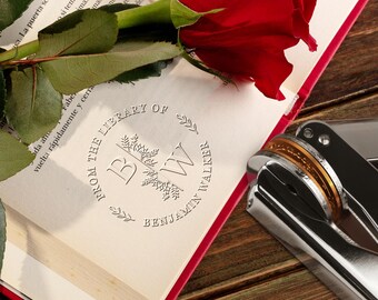 Timbro per libri personalizzato: timbro per biblioteca personalizzato - Metallo, colori eleganti