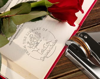 Personalized Book Embosser: Custom Library Stamp - Metal, 16 Designs