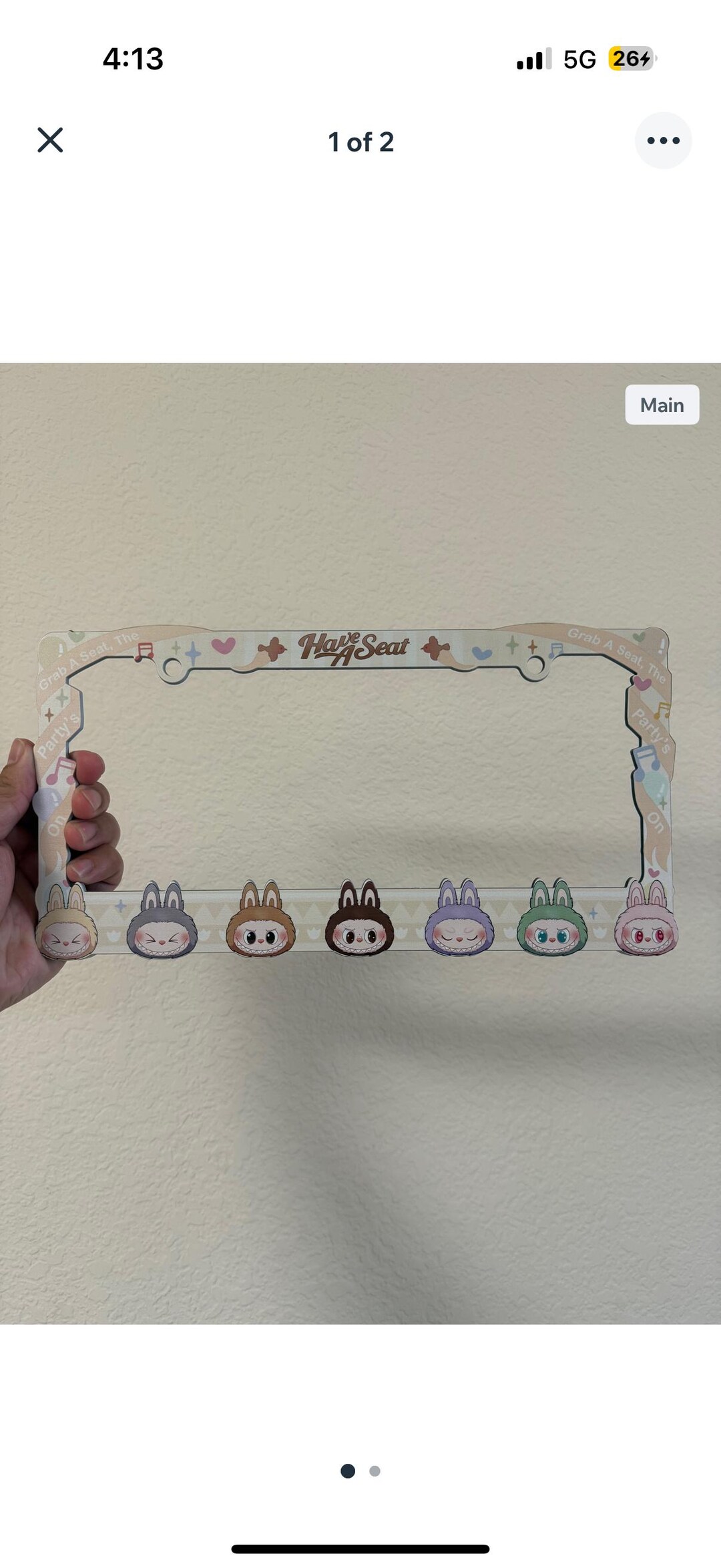 Labubu Have A Seat Themed License Plate Frame [single] - Etsy