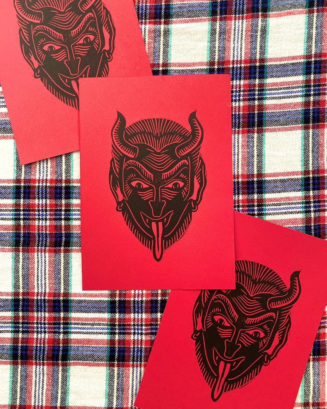 Krampus Christmas Print St. Nicholas Day Alpine Folklore Krampusnacht ...