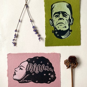 Monster Block Prints | Frankenstein | Bride of Frankenstein | Creature from the Black Lagoon | Gill-man | Classic Horror | Halloween