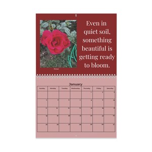 Inspirational 2026 Wall Calendar - Full Color Flower Photos, Motivational Home Office Decor, Great Gift for Flower Lovers