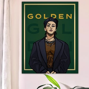 Jungkook Golden Poster - Etsy