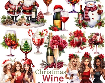 30+ png-set kerstwijn clipart, xmas cacao clipart, kerstsnoepjes, gezellige warme chocolademelk graphics, feestelijke drank illustraties,