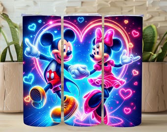 Vaso de ratón de San Valentín (Png), Envoltorio de vaso con personaje de San Valentín (Png), Envoltorio de vaso de San Valentín mágico de 20 oz (Png), Archivo digital