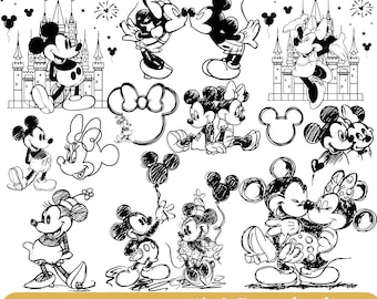 Mouse Sketch Svg Png, Family Vacation Instant Download, Printable Design For Cricut Cutting File Viny, Cut