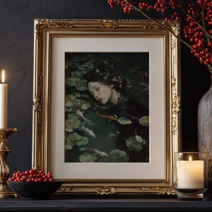 Ophelia’s Dream -  Gothic Fantasy Print Download - Vintage Wall Decor for Instant Use