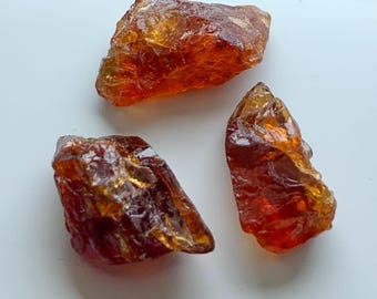 Fanta Colour Garnet Rough Stones: Raw Gemstone Crystals for Jewelry Making