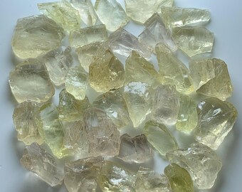 Raw Heliodor Gemstone: 177 ct Natural Yellow  Crystal lot