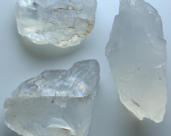 Raw Milky Quartz Crystal: Natural Unpolished Stone for Healing, Grids, Decor