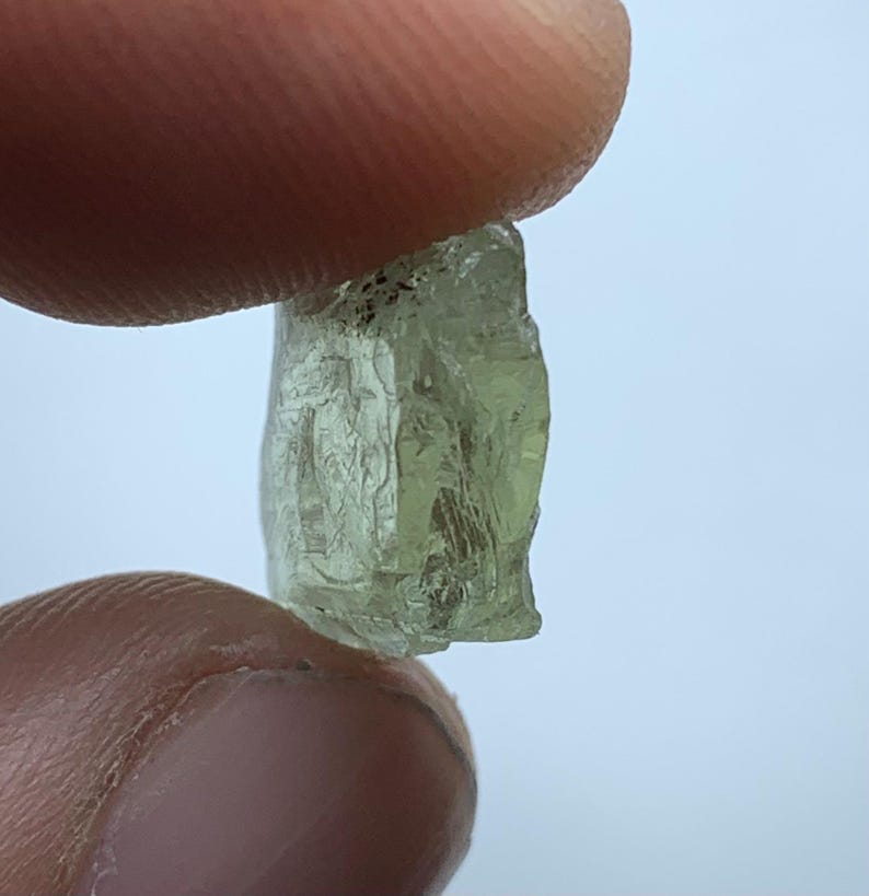 Rough Hiddenite Gemstone Lot • Natural Green Spodumene Crystals • Raw ...