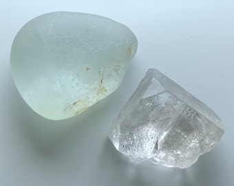 Raw Topaz Gemstone: 37 Carats, Two Pieces - Jewelry Making Stone