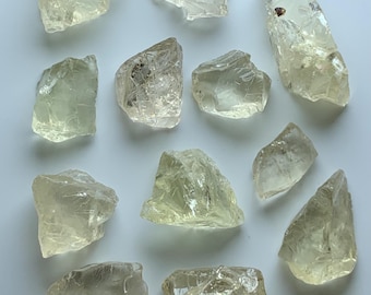 Raw Heliodor Gemstone: 48 ct Natural Yellow  Crystal lot