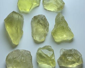 Cristales de cuarzo limón en bruto: Lote de gemas naturales, para joyería, 114 quilates