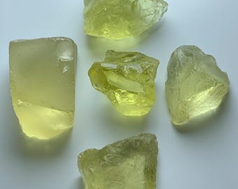 Rohe Zitronenquarz-Kristalle: Natürliches Edelstein-Lot, Schmuckherstellung, 100 Karat