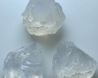Raw Milky Quartz Crystal: Natural Unpolished Stone for Healing, Grids, Decor