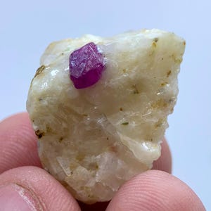 34 carat Rare Pakistani Ruby in Matrix Raw Pink Corundum Crystal Natural Marble Matrix Collector Grade Mineral Specimen