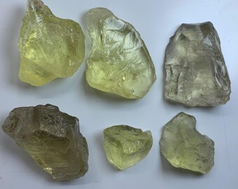 Cristales de cuarzo limón en bruto de 108 quilates: lote de piedras preciosas naturales, fabricación de joyas (06) piezas