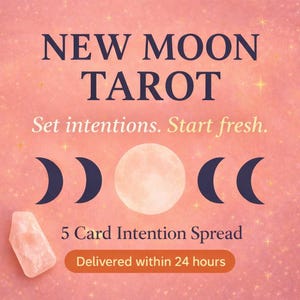 New Moon Manifestation Tarot Reading – 5 Card Lunar Intention Setting, Fresh Start & Manifest Your Desires
