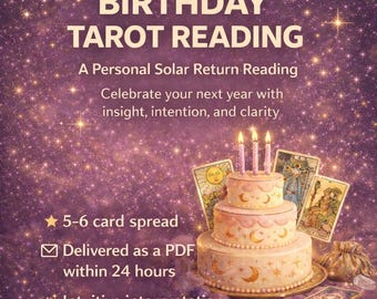 Geburtstag Tarot Legung - 5 Karten Solar Rückgabe Einblick (PDF)