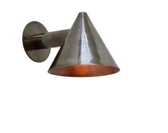 Vintage Cone Light Handmade Antique Finishes Wall Mid Century Modern Sputnik
