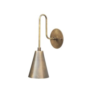 Brass Minimal Cone Shape Long Swing Handcrafted Wall Lamp Light Fixture