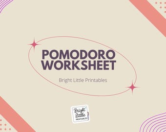 Pomodoro Technique Worksheet | Printable Focus Tool
