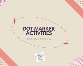 Dot Marker Pages | Preschool Fine Motor Activity Printables