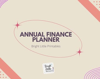 Annual Financial Planner | Complete Yearly Budget Organizer