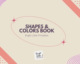 Libro per imparare forme e colori / Attività stampabile per la scuola materna