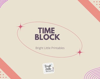 Time-Blocking Schedule Template | Hourly Printable