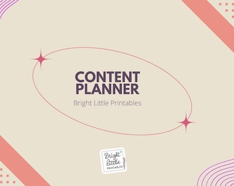 Content Planner (Social Media Calendar) | Monthly Organizer